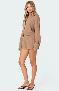 Edikted Levy Gauze Shorts