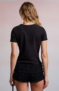 Third Charm Butterfly Patch Skimmer T-Shirt