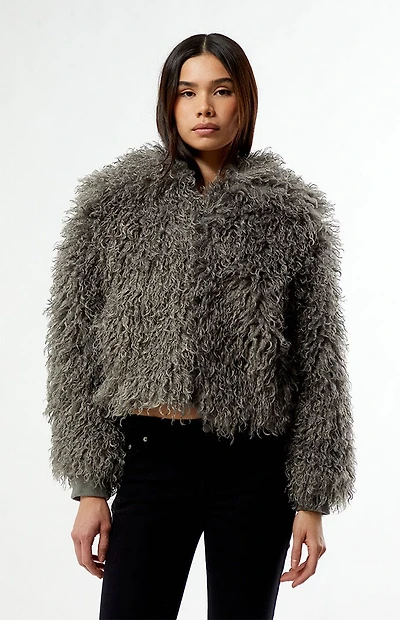 Daisy Street Harlow Faux Fur Cropped Jacket