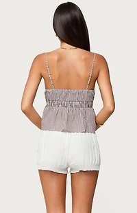 Edikted Zahara Gingham Babydoll Top