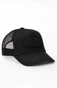 Von Dutch Black Staple Trucker Hat