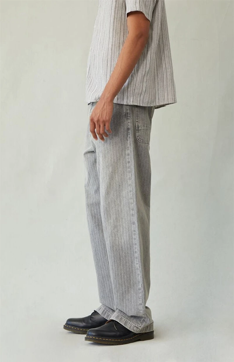 Pacsun Dylan Baggy Jeans Tonal Stripe Gray