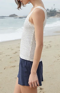 John Galt Ronnie Heart Rose Tank Top