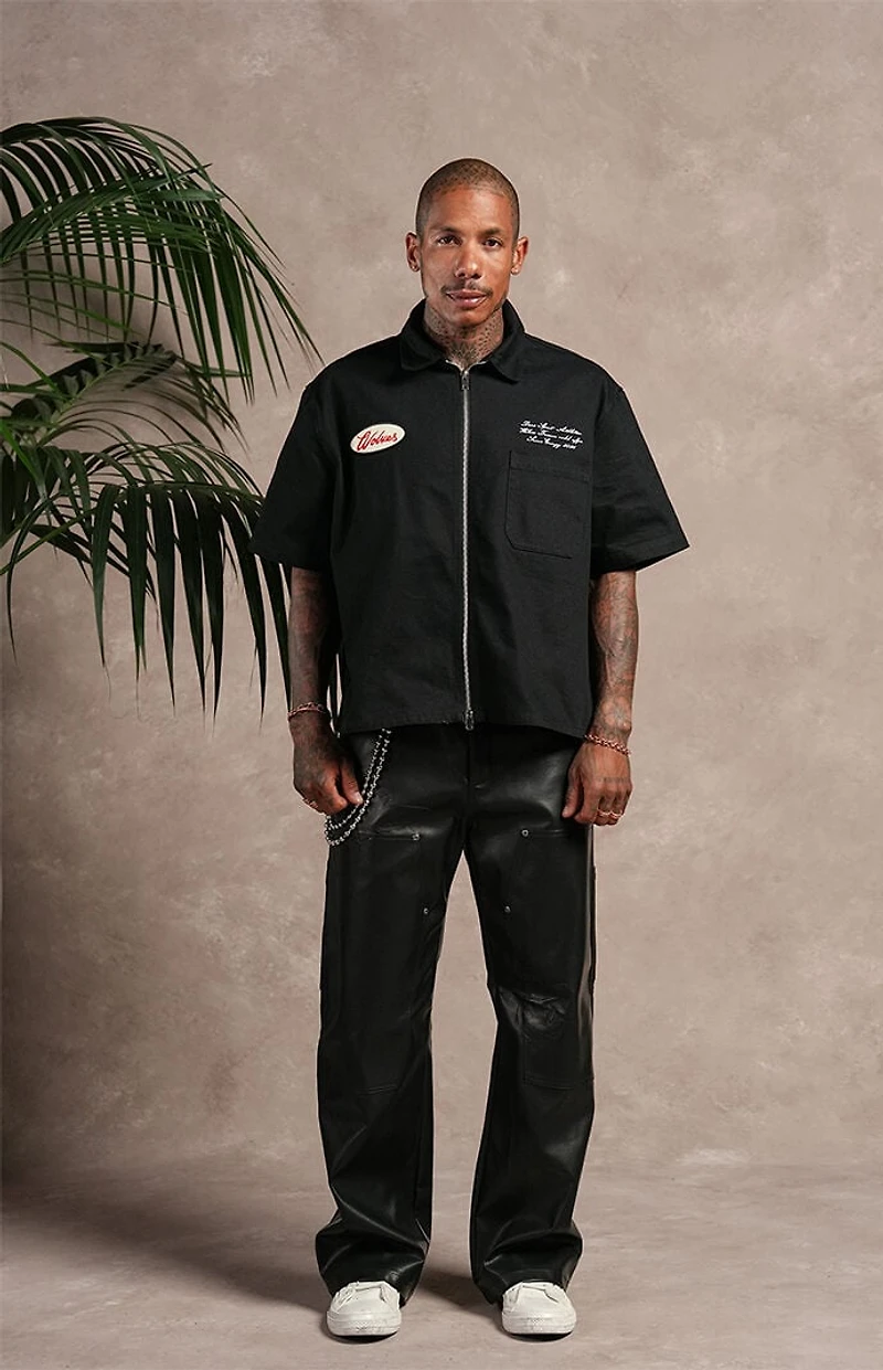 DARC SPORT ATHLETICS Zip Up Short Sleeve Shirt