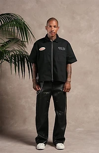 DARC SPORT ATHLETICS Zip Up Short Sleeve Shirt