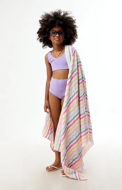 Pacsun Kids Violet Tank & High Waisted Bikini Set