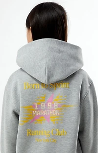 Pacsun Kids Heather Grey 1998 Marathon Hoodie