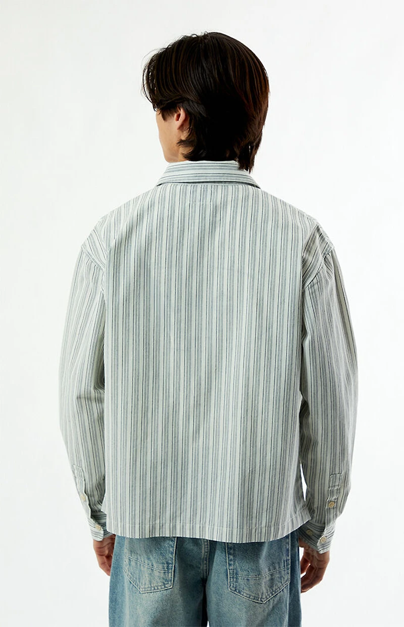 Pacsun Striped Oxford Button Down Long Sleeve Shirt