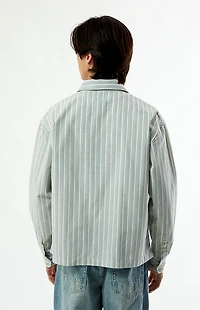 Pacsun Striped Oxford Button Down Long Sleeve Shirt