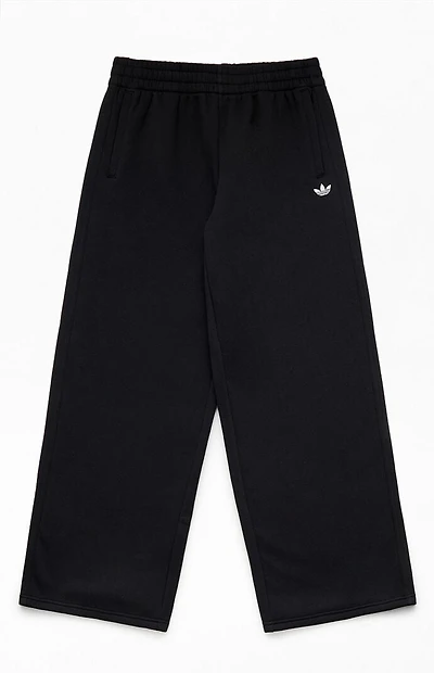 adidas Kids Black Essentials Wide Leg Baggy Sweatpants