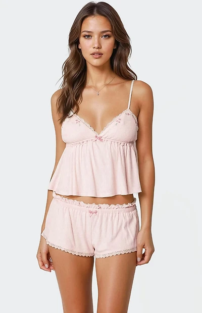 Edikted Dream Babydoll Waffle Tank Top