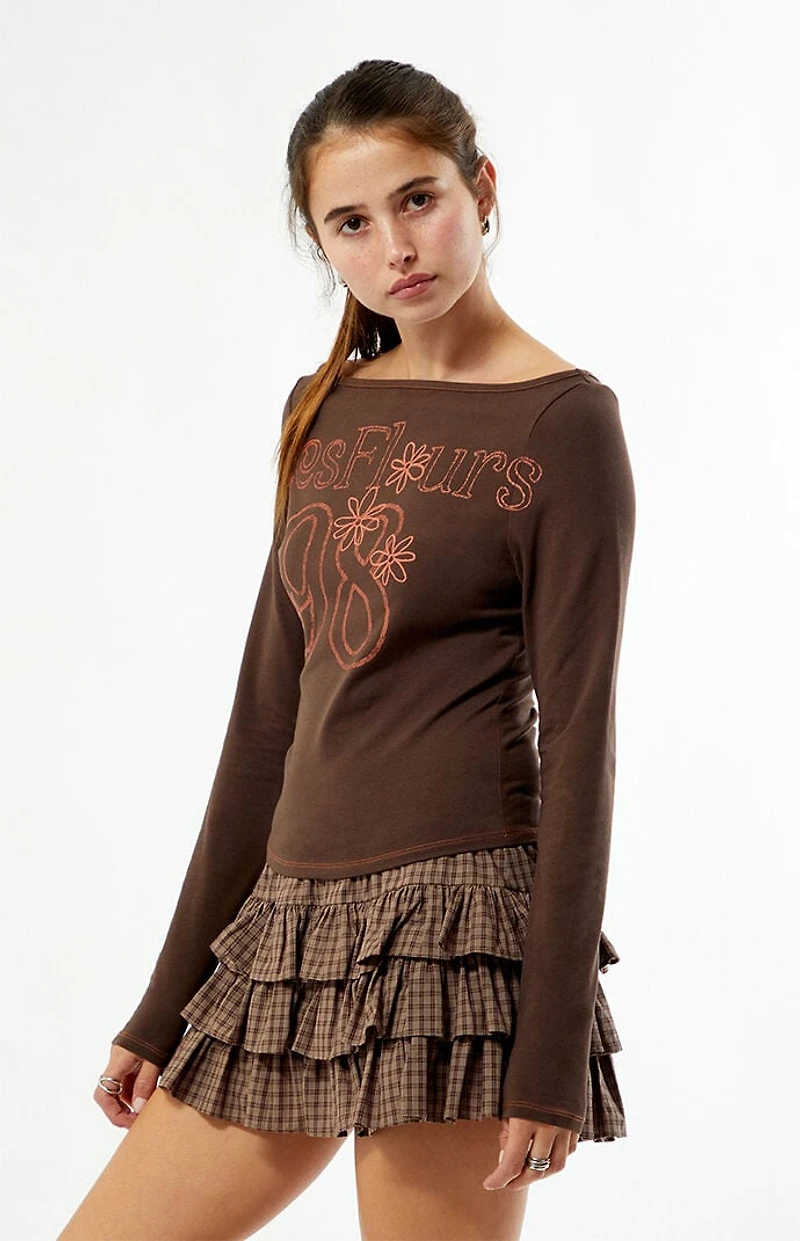 Your Favorite Les Fleurs Embroidered Long Sleeve Top