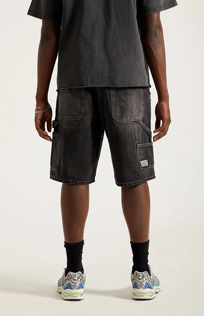 Pacsun Parker Baggy Jean Shorts Carpenter Black