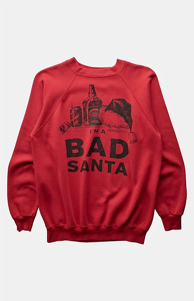 PS VINTAGE '80s I'm a Bad Santa Crew Neck Sweatshirt