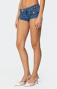 Edikted Bryan Denim Micro Shorts