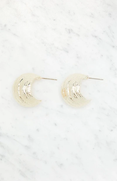 LA Hearts Chunky Round Hoop Earrings