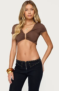 Edikted Jazzi U Ring Crop Top