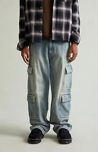 Pacsun Dylan Baggy Jeans Cargo Medium Blue Tint