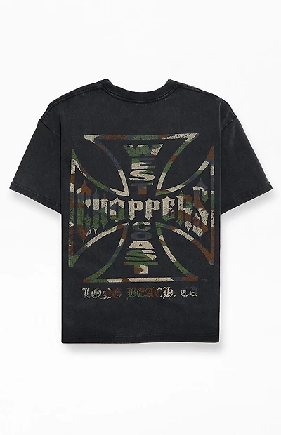 West Coast Choppers Camo Logo Border T-Shirt