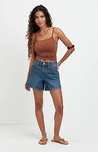 Pacsun Sophie Jean Mom Shorts Dark Blue