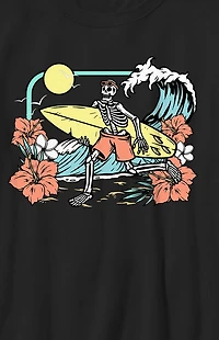 Kids Surfing Skeleton T-Shirt