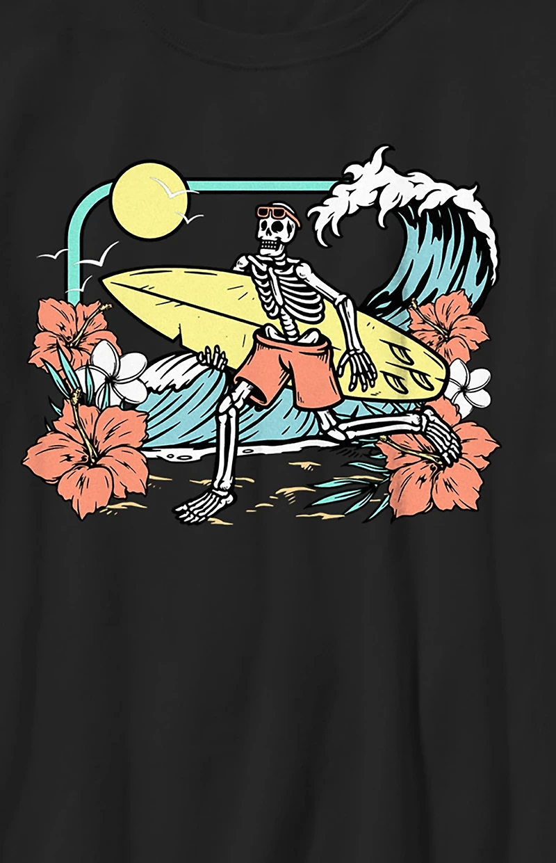 Kids Surfing Skeleton T-Shirt