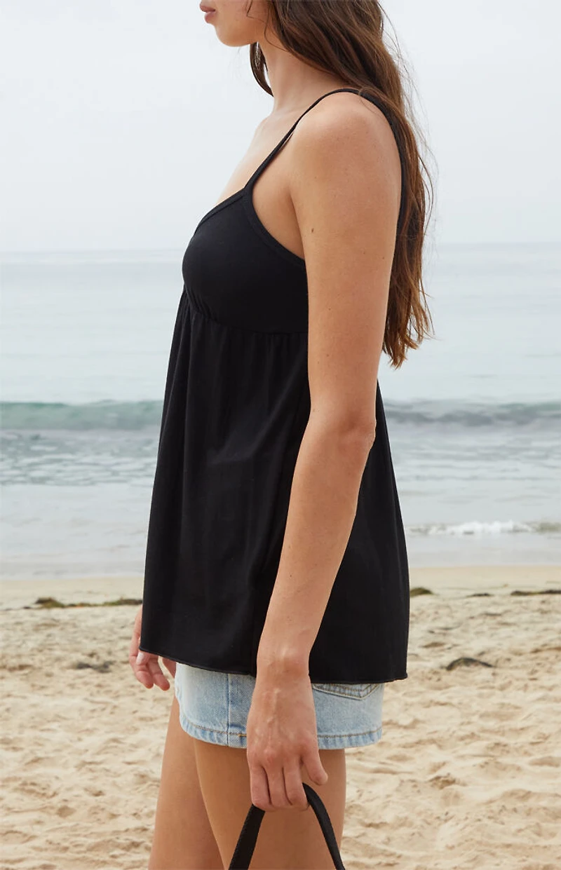 John Galt Black Tunic Top