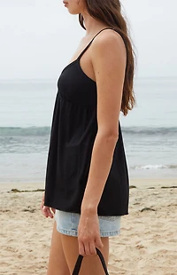 John Galt Black Tunic Top