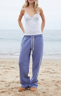 John Galt White & Light Blue Skylar Striped Tank Top