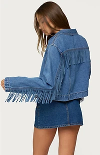 Edikted Maurice Fringed Denim Jacket