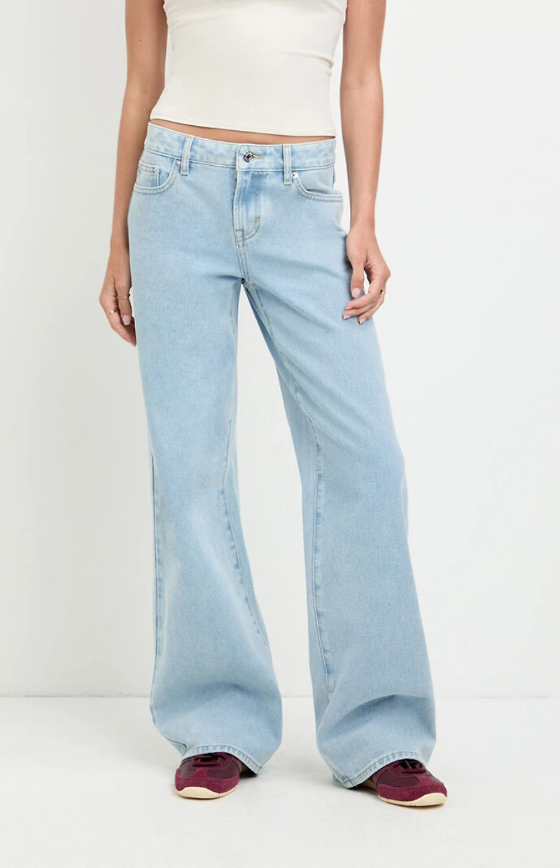 Pacsun Casey Low Rise Baggy Jeans Light Indigo Washed
