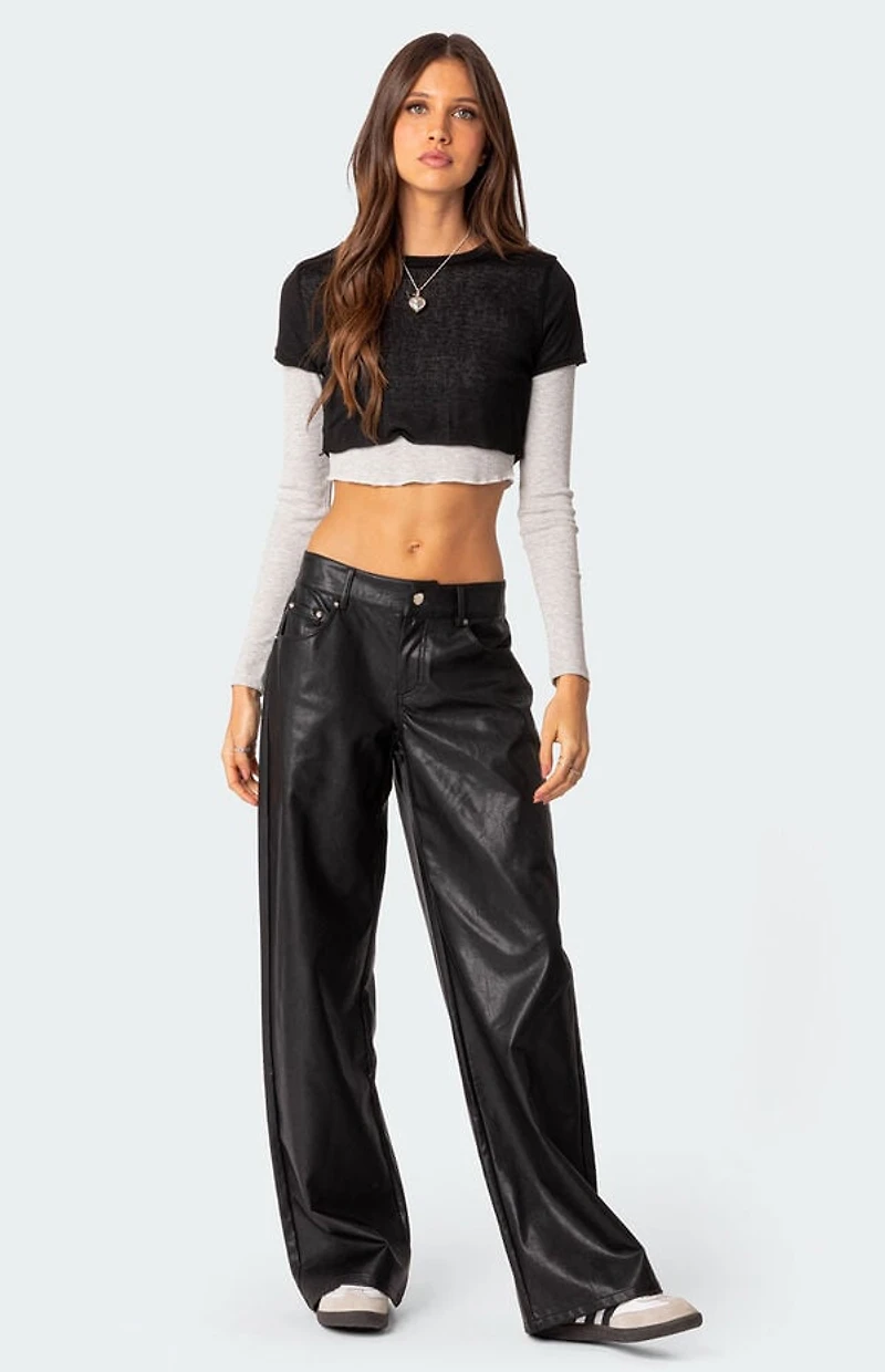 Edikted Layered Long Sleeve T-Shirt