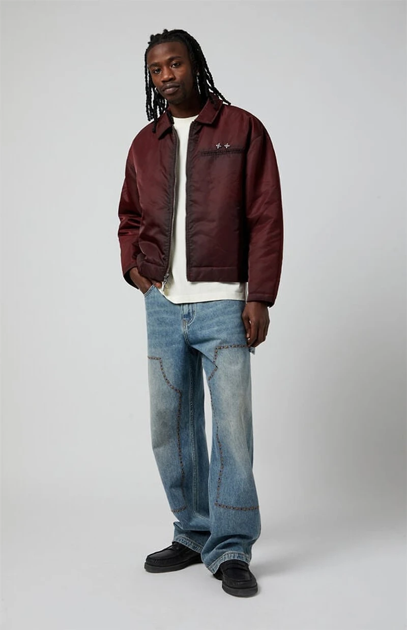 Pacsun Dylan Baggy Jeans Carpenter Studded Medium Blue