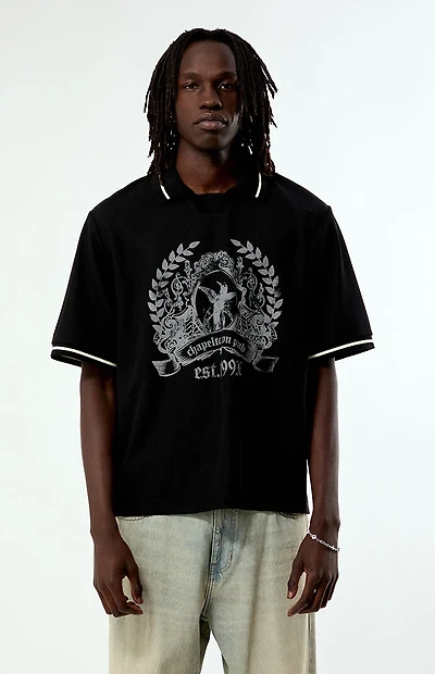 Pacsun Black 199x Short Sleeve Soccer Jersey