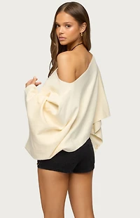 Edikted Sharla Off Shoulder Poncho Sweater