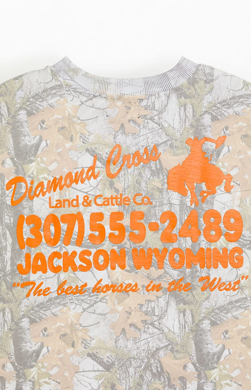Diamond Cross Ranch Camo Retro Address T-Shirt