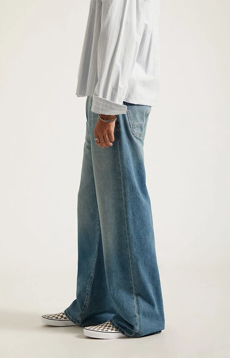 Pacsun Blake Extreme Baggy Jeans Medium Blue Tinted