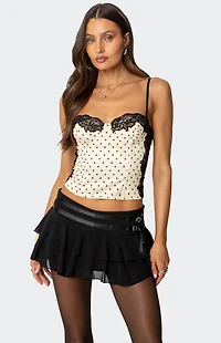 Edikted Mallie Polka Dot Corset