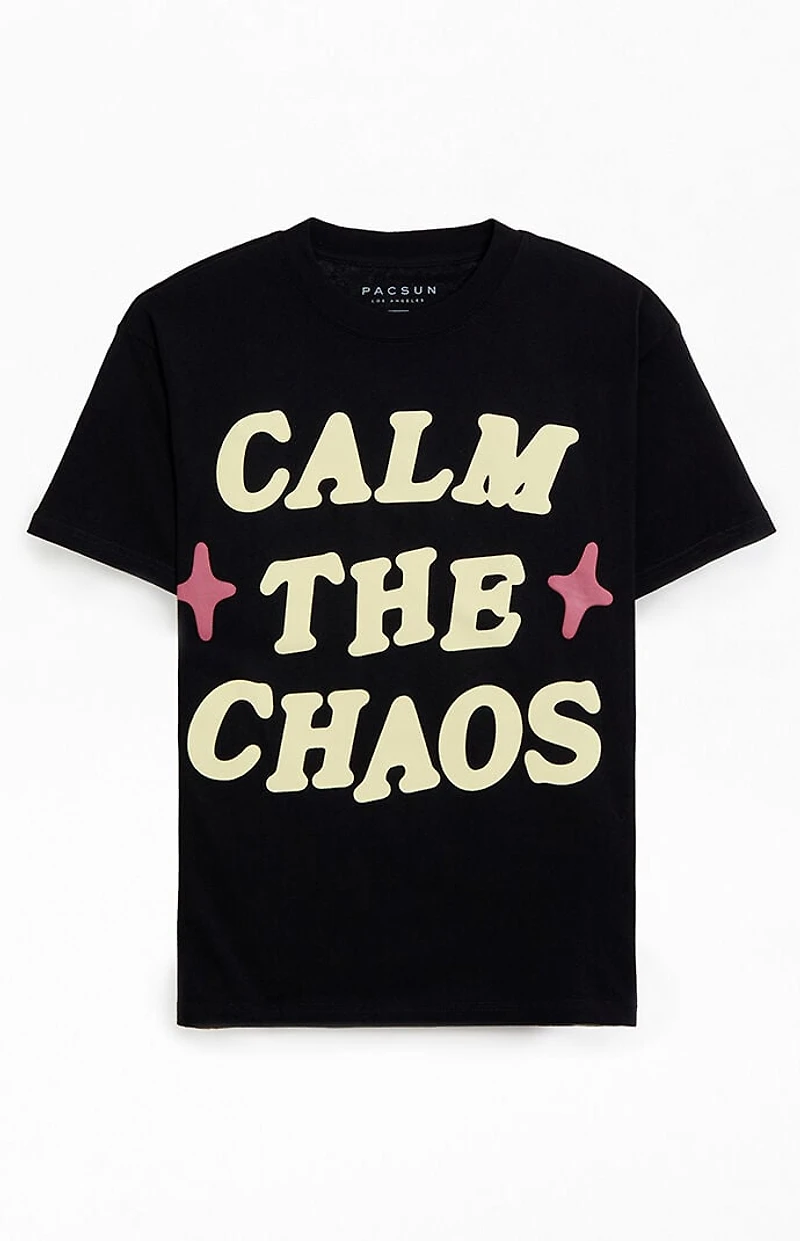 Pacsun Calm The Chaos Boxy Puff Graphic T-Shirt