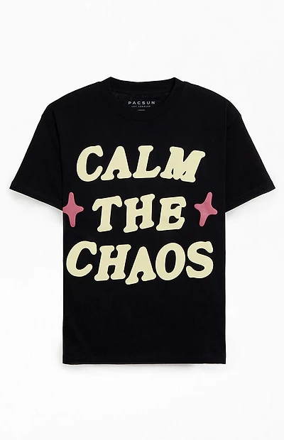 Pacsun Calm The Chaos Boxy Puff Graphic T-Shirt