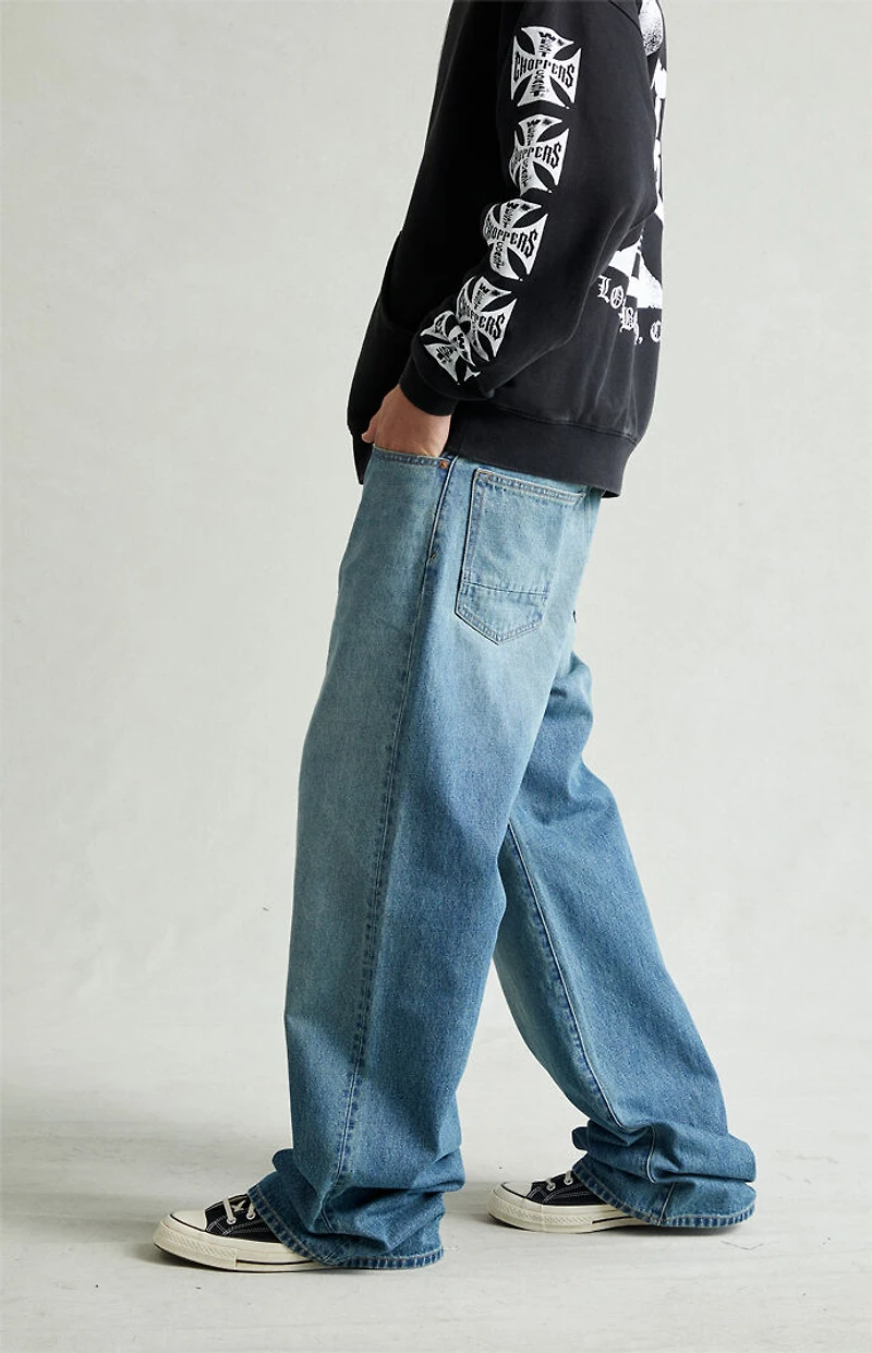 Pacsun Blake Extreme Baggy Jeans Medium Blue Tinted