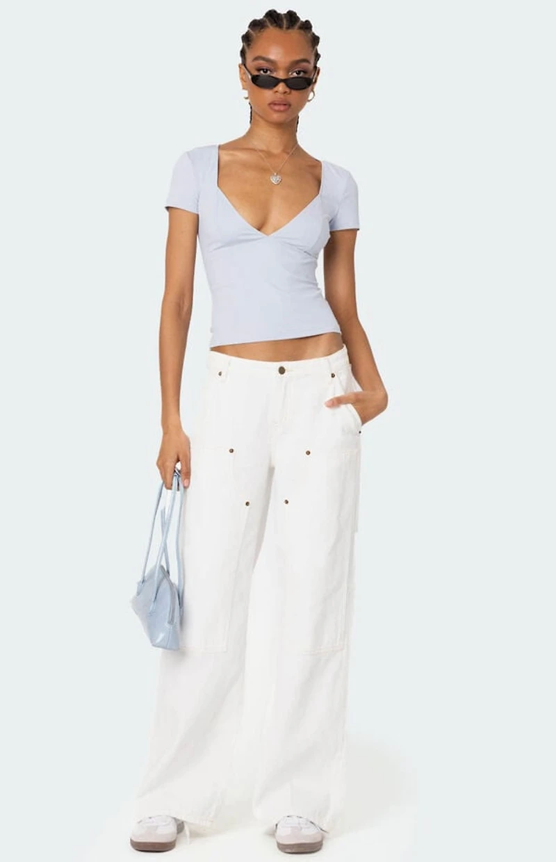 Edikted Katia V Neck Top