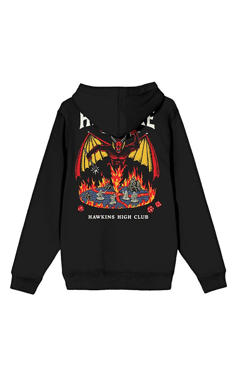 Stranger Things Hawkins Hellfire Zip Up Hoodie