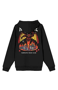 Stranger Things Hawkins Hellfire Zip Up Hoodie