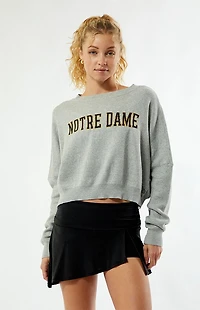 HYPE & VICE Notre Dame Ivy Knit Cropped Sweater