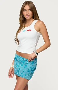 Edikted Ocean Club Bead Ribbed Tank Top