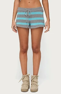 Edikted Amaris Striped Knit Shorts