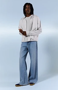 Pacsun Bennet Baggy Flare Jeans Light Blue