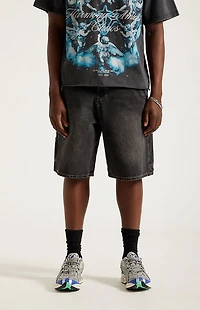 Pacsun Parker Baggy Jean Shorts Carpenter Black