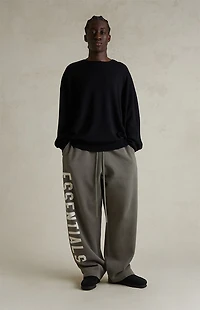 Fear of God ESSENTIALS Jet Black Merino Wool Crew Neck Sweater